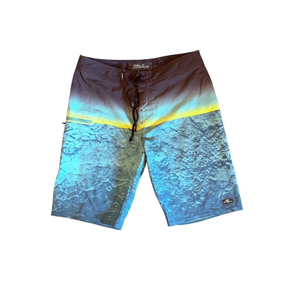 O'Neill Hyperfreak Board Shorts Mens Size 29 Blue Swim Trunks Surf Pocket Beach